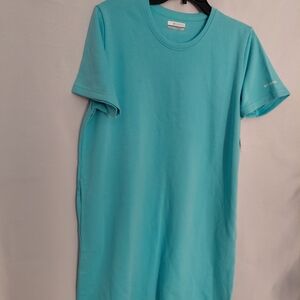 Columbia Aqua Blue Casual  Tee Dress Size Medium